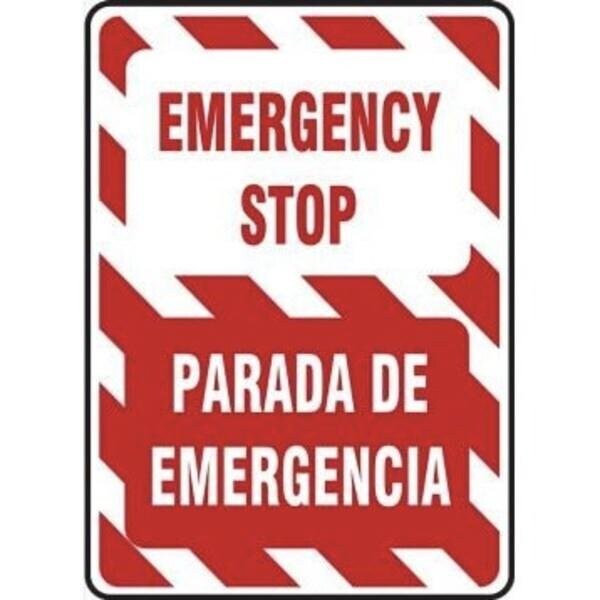 Accuform BILINGUAL Safety Sign EMERGENCY SBMELC518VA SBMELC518VA - main